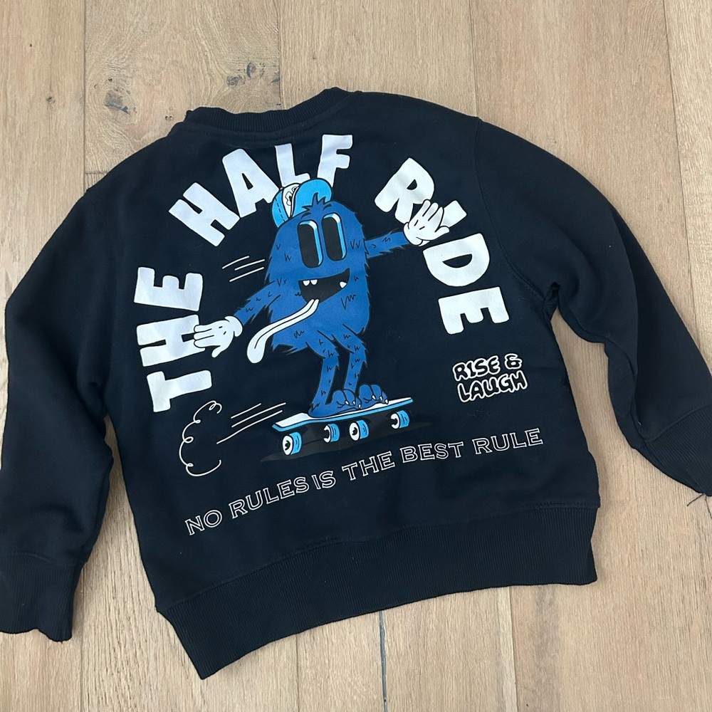 Navy Zara Graphic Sweatshirt